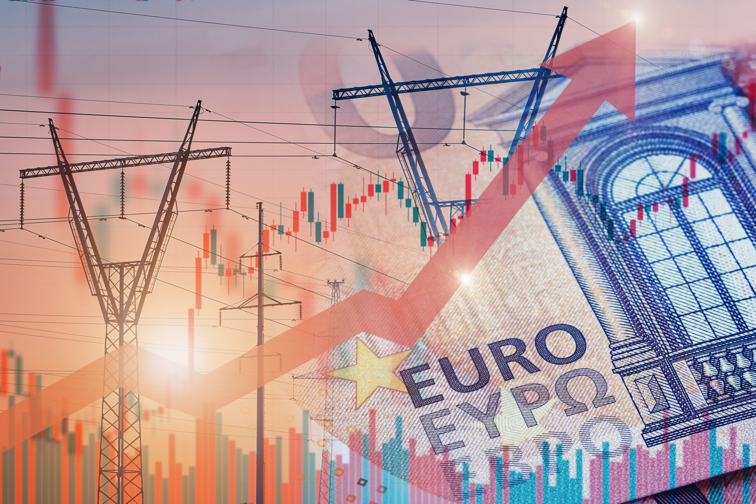 power,lines,next,to,euro,notes,with,stock,chart,and
