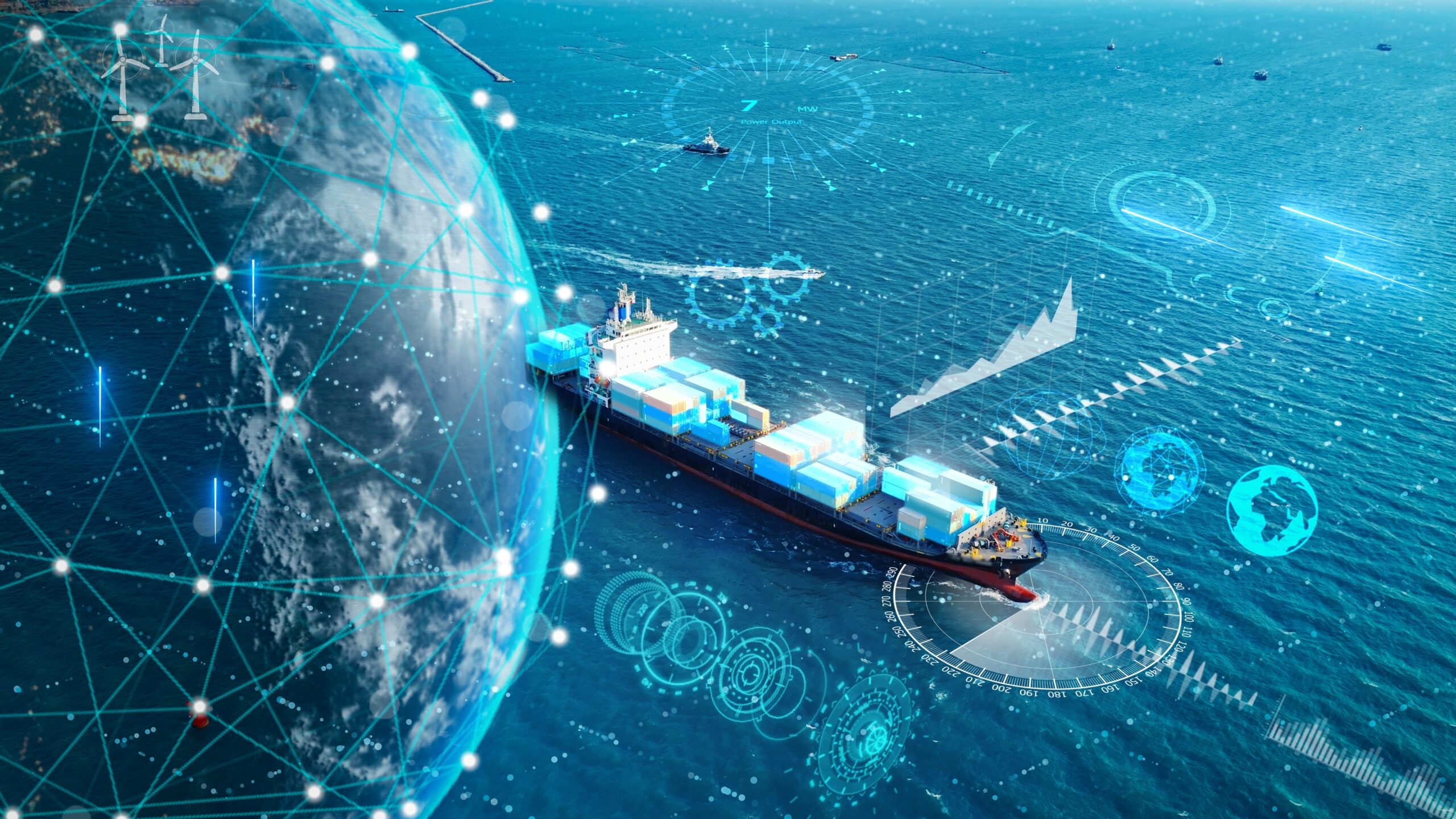 ai,cargo,ship,technology.,global,logistics,international,delivery,concept,,world