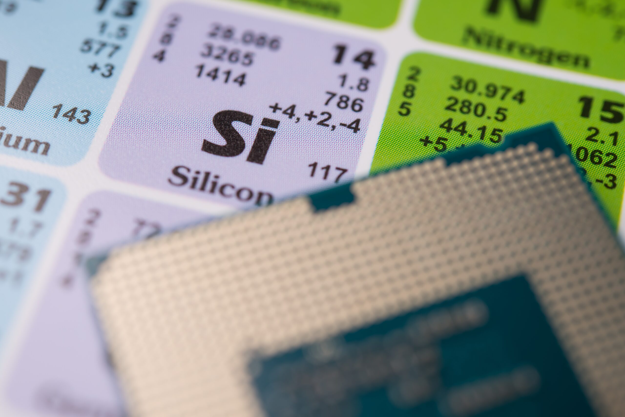 clouse,up,si,(silicon),in,the,periodic,table,with,cpu
